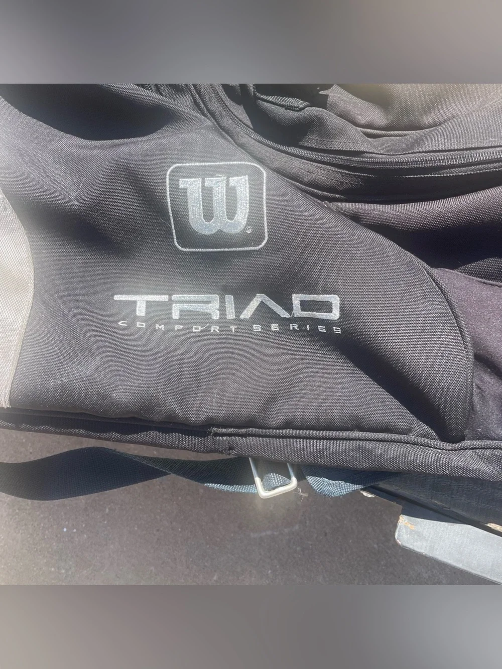 Wilson Triad Black and Silver Duffel Bag